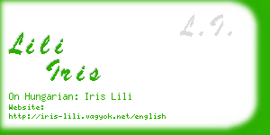 lili iris business card